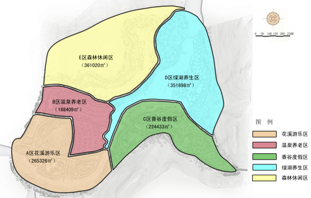 度假綜合體項目旅游規劃公司功能分區旅游規劃圖