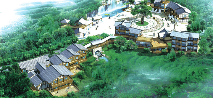 山地旅游規劃院:茶翁古鎮旅游規劃效果圖